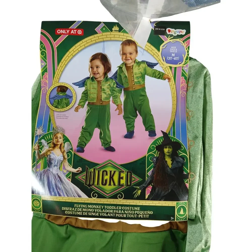 Wicked Flying Money Costume Toddler 3T-4T Wizard of Oz One Piece Wings NWT